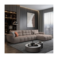 Fabricante de productos en forma de L, conjunto de sofá de salón de cuatro plazas, muebles de sala de estar, sofá seccional moderno