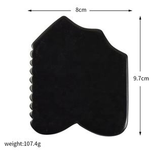 SPA acupuntura raspado cuerpo pie espalda cara cuello masajeador belleza Guasha tablero negro Bian piedra Gua Sha herramientas de masaje - Product Image 4