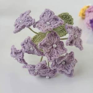Vente flash - Bouquet de fleurs au crochet fait main - Décoration d'intérieur - Hortensia tricoté - Fleur artificielle - Product Image 6