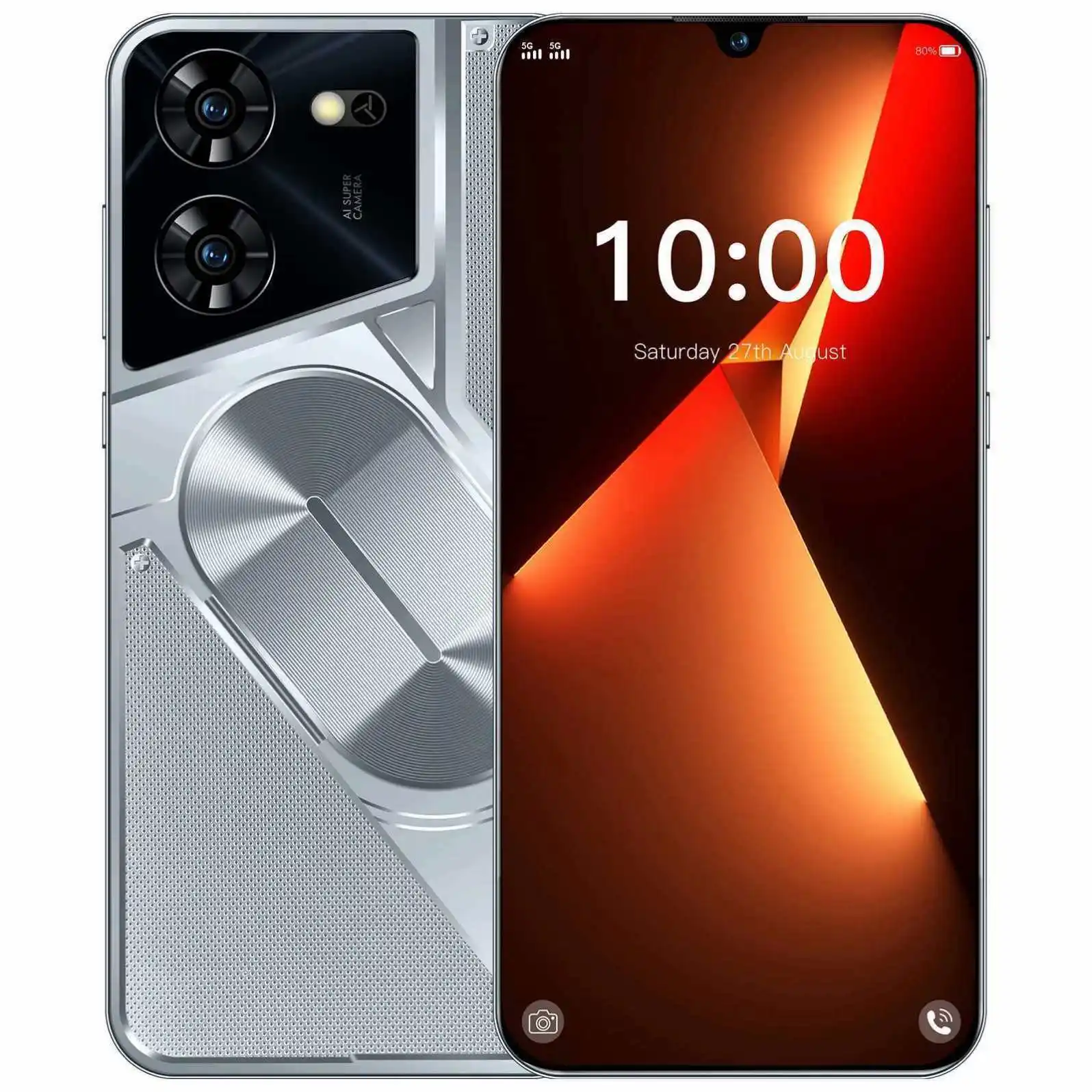 T Pova 5 Pro 5G Mobile 7.3 ", Display 108MP Ultra kamera 8 + 256GB 7600mAh desain inovatif 4G/5G terbaru