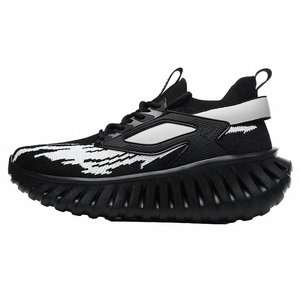 Nuevos Zapatos Deportivos Casuales para Hombre, Color Amarillo y Negro, Plataforma con Bloques de Color, Absorción de Impactos MD, EVA Suave, Transpirables y Modernos - Product Image 3