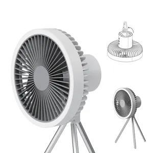 赛克野营户外风扇便携式风扇充电10000毫安时无绳遥控台扇带发光二极管环形灯Dq212