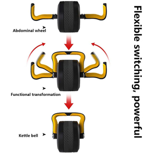 Rodillo de rueda <span class=keywords><strong>Ab</strong></span> Power con empuñaduras antideslizantes y rebote automático, equipo de entrenamiento abdominal, rodillo de entrenamiento central - Product Image 2