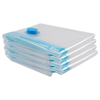 Vente en gros Sac de compression sous vide en plastique Emballage de vêtement transparent Sacs scellés sous vide pour vêtement à fermeture éclair pour voyage