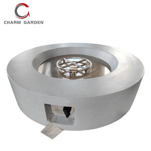 Foyer extérieur Portable Foyer Bol Combustion Propre Personnel ronde Béton Cheminée - Product Image 3