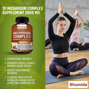 Cápsula de hongo Reishi natural personalizada, cápsula inmune de refuerzo, cápsula compleja de 10 hongos, píldora - Product Image 6