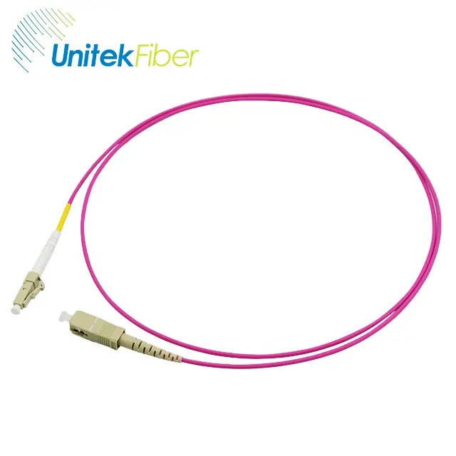 Penjualan laris kabel patch fibra optik LSZH PVC mulefode om3 om4 kabel patch serat optik pink kabel manufaktur kabel pu