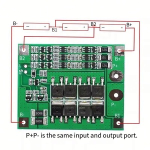 Placa de protección para baterías de litio de 3 series con ecualización de 11.1V y 12.6V, protección contra sobrecarga, sobredescarga, cortocircuito y sobrecorriente. - Product Image 4