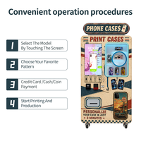 Machine de vente automatique d'étuis de téléphone pour tous les modèles, machine de vente automatique d'étuis de téléphone DIY, motifs personnalisés pour les papeteries, les aéroports