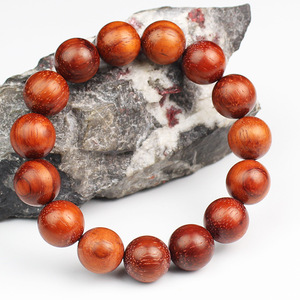 Pulsera de cuentas budistas de sándalo rojo, 8 mm, joyería religiosa unisex para ceremonias - Product Image 2