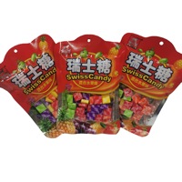 Sucre suisse 100g, mélange de fruits au goût agréable bonbon nostalgique moyen gonflable emballage de bonbons mous sucre nourriture