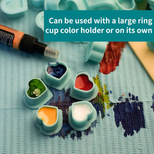 YABA nouveau Silicone en forme de coeur <span class=keywords><strong>tatouage</strong></span> encre tasse maquillage Permanent Pigment tasse amour couleur <span class=keywords><strong>matériel</strong></span> tasse - Product Image 5