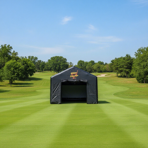 Tente de simulation de golf gonflable pour événements sportifs en plein air, imperméable, avec écran - Product Image 1