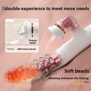 เครื่องสั่นซิลิโคนสำหรับผู้ใหญ่ กระตุ้นจุดจี ลิ้นสั่น ดูด ดูดซ้อน หมุนได้ อุ่นได้ ของเล่นเซ็กส์สำหรับผู้หญิง <span class=keywords><strong>AV</strong></span> Stick - Product Image 5