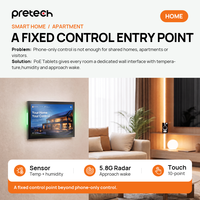 Tablet Android ODM de 10 Pulgadas, MTK Octa Core, 4G LTE, PoE, RJ45, RS485, Carcasa de Plástico, Tablet Inteligente para Control Remoto de Habitaciones de Hotel