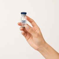 Flacon échantillon en verre personnalisé avec bouchon à charnière, rechargeable, pour huiles essentielles et cosmétiques de voyage