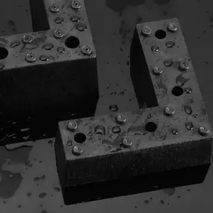 सोफे कॉफी टेबल बिस्तर और आयताकार फर्नीचर के लिए 50 मिमी उच्च प्लास्टिक एल-आकार फर्नीचर पैर - Product Image 2