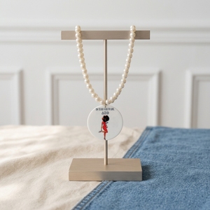 Collar de madera para fiesta, joyería de moda, para hermandades universitarias, organizaciones femeninas, y chicas de la hermandad griega Delta - Product Image 6