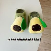 Baby's gebreide sokjes met cartoon dierenprint, antislip, laag model, voor binnen, voor peuters, vroeg leren, voor op de vloer.