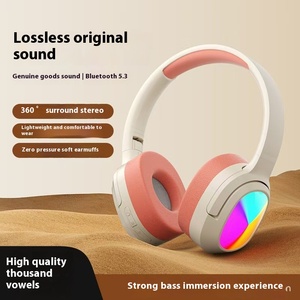 RGB Luminoso Plegable Inalámbrico para Auriculares <span class=keywords><strong>Bluetooth</strong></span> ANC Cancelación de Ruido Deportes DJ Auriculares USB Dinámico Impermeable <span class=keywords><strong>Gaming</strong></span> Head - Product Image 5