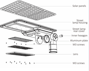 Straßenbeleuchtung für den Außenbereich wasserdichter Bewegungssensor Solarlampen Led All-In-One-Solar-Straßenbeleuchtung 40 W 60 W 80 W - Product Image 5