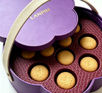 Boîte cadeau en papier écologique haut de gamme, à clapet, avec dorure à chaud, personnalisée, rigide, pour emballage alimentaire, de snacks et de produits festifs