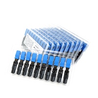 Adaptador de Fibra Óptica FTTH SC PC UPC APC, Conector Rápido