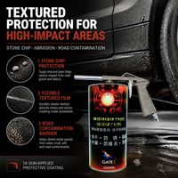 Peinture acrylique noire 2L 1K à séchage rapide pour protection de carrosserie automobile, ailes et bas de caisse, application pneumatique
