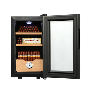 Black Custom Large Temperature Controlled Electric Electr Automatic Cigar Tobacco Cigarette Cigar Cabinet Humidor For Dubai