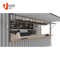 Mini conteneur mobile de restauration rapide de 10 pieds, design postmoderne, bar à café en plein air, maisons modifiées à partir de conteneurs maritimes, cafés, boutiques éphémères