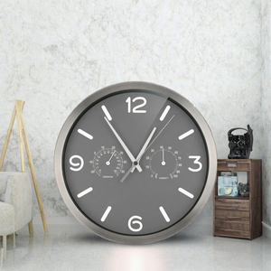 Round Quartz Wall <b>Clock</b> Single Face Analog Needle Display <b>Battery</b> Powered Hanging <b>Clock</b> for Living Room Home Decor - Product Image 2