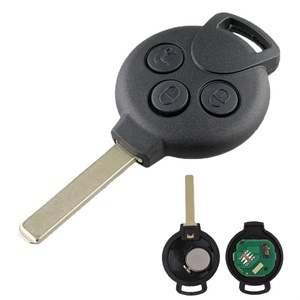 Coque de clé de remplacement pour télécommande de voiture intelligente sans clé 433Mhz à 3 boutons, compatible avec la clé Mercedes-Benz <span class=keywords><strong>Smart</strong></span> <span class=keywords><strong>Fortwo</strong></span>, à prix abordable - Product Image 1