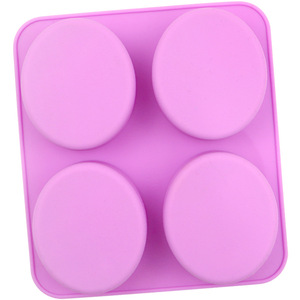 BPA Free 4 fori farfalla ovale torta in Silicone stampo in Silicone per sapone stampo per candela - Product Image 3