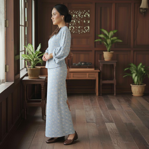 Baju Kurung al por Mayor Directo de Fábrica, Kebaya Moderno con Encaje, Drapeado, Bordado, Sin Plancha, Crepé Cey, Económico, Anti-Pilling, Elástico en Cuatro Direcciones, OEM - Product Image 4