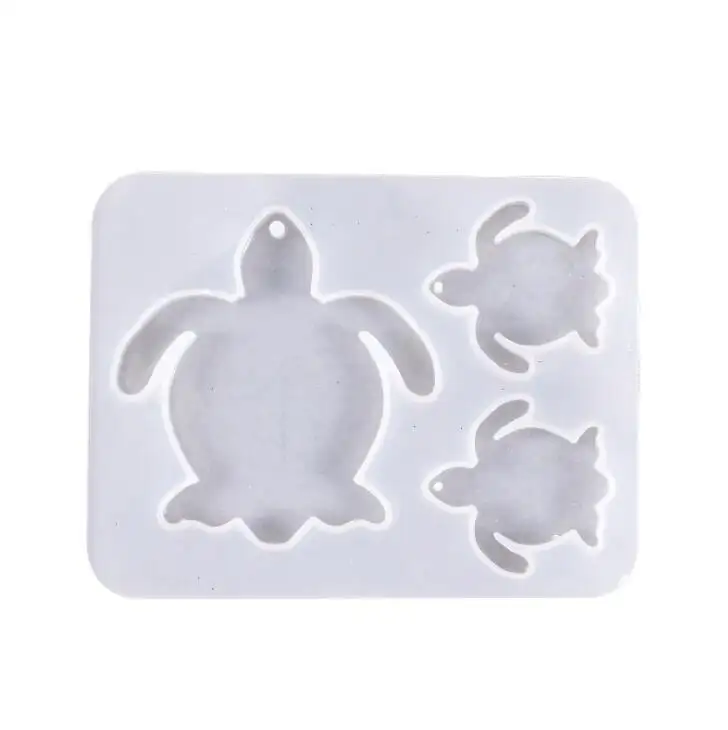 HY 어머니 아기 동물 키 체인 실리콘 금형 구멍 DIY 비누 금형 케이크 토퍼 장식