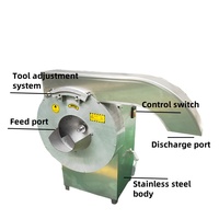 Industriële machine voor het maken van zoete aardappel frietjes, wortel- en groentechips, en het snijden van aardappelreepjes; productielijn voor aardappelchips.