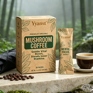 กาแฟเห็ดออร์แกนิคพรีเมียม สูตรเฉพาะสำหรับแบรนด์ส่วนตัว (OEM) ช่วยเพิ่มพลัง บำรุงสมอง เสริมภูมิคุ้มกัน 10 กรัม*30 ซอง - Product Image 3