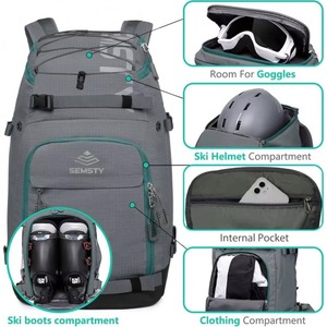 Échantillon gratuit – Ensemble de sacs de voyage pour équipement de ski deux pièces avec logo personnalisé, longueur réglable pour l'extérieur et la salle de sport – Fabriqué en polyester durable - Product Image 6