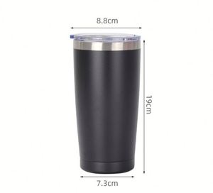 Custom logo 20 oz Insulated Car Cup <b>Double</b> <b>Wall</b> Vacuum Powder Coated Tumbler Vacuum Cup Thermal Stainless Steel Coffee Mug With - Product Image 2