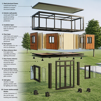 Maison conteneur modulaire préfabriquée extensible, structure en acier, moderne, écologique, anti-corrosion, résidentielle, scolaire, appartement