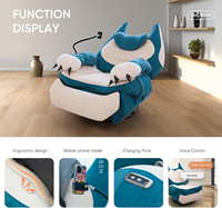 Fauteuil électrique inclinable intelligent avec réglages ajustables, support pour téléphone et accoudoir anti-griffures pour chat