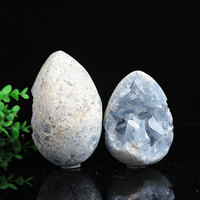 Vente en gros de géodes en quartz cristallin 100 % naturel et de calcite bleue - Style mascotte, objet de collection pour la décoration intérieure et artistique