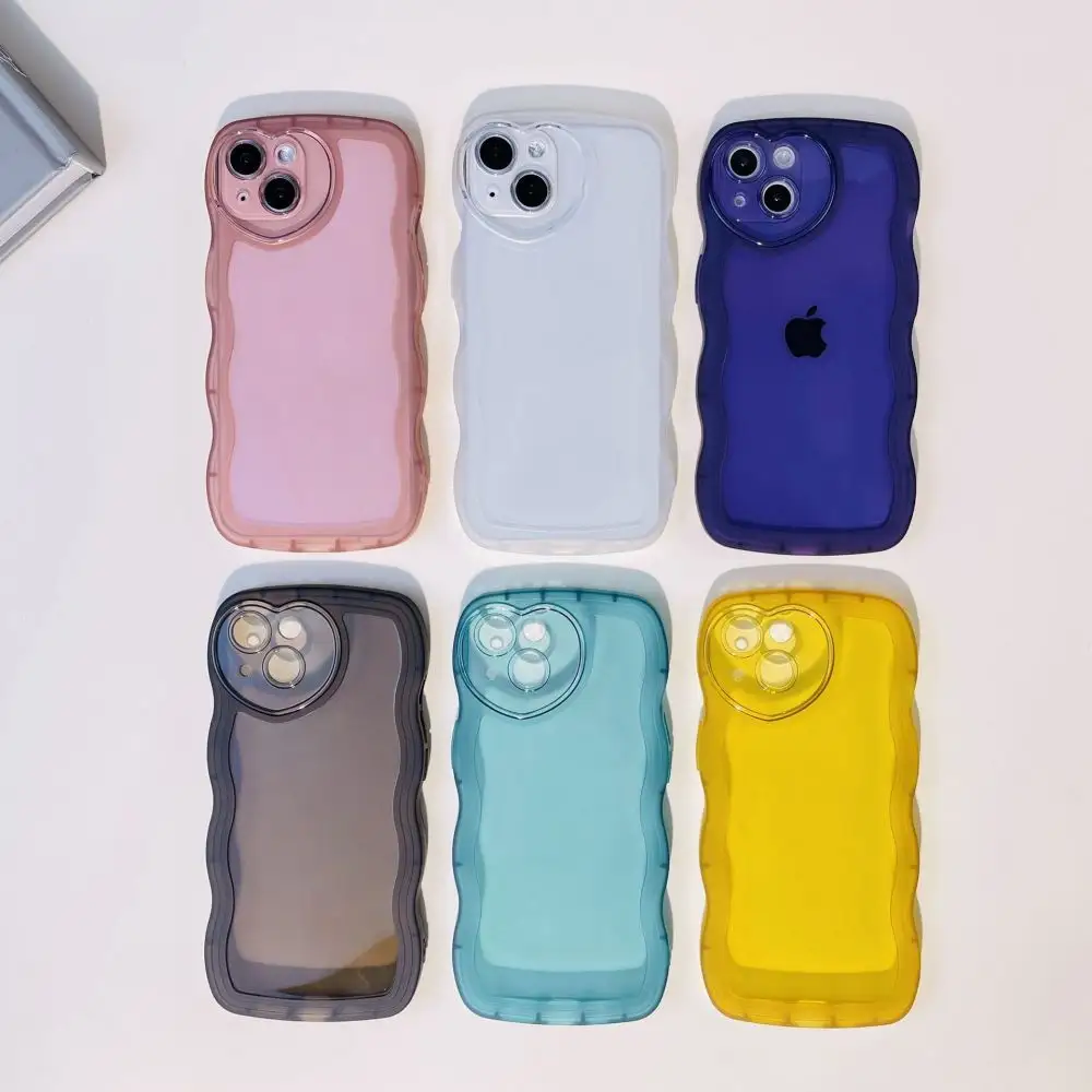 Luxury Love Heart Design Camera Hole Style Airbag Shockproof Soft TPU Mobile Phone Back Cover Case For Iphone 14