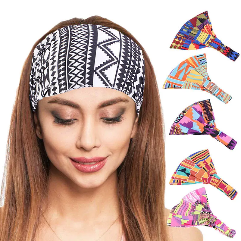 Headband for Women African Pattern Print Headwear Ladies Fashion Salon Makeup Hair Band Wrap Turban Hair Accessories