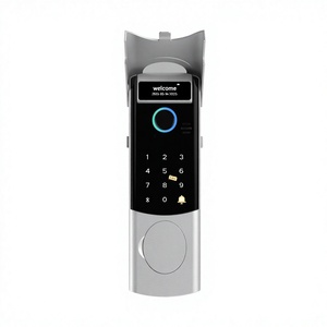 Cerradura Inteligente para Puerta con Huella Dactilar Tuya, Cerradura Electrónica Inalámbrica, Tarjeta NFC IC, Contraseña Anti-espionaje, Control por Aplicación, Cerradura Inteligente para Puerta a Prueba de Agua - Product Image 1