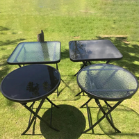 Ensemble de table à manger de jardin moderne L 80 imperméable en métal avec cadre en fer et chaises pour une utilisation en extérieur