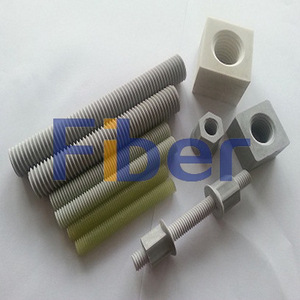 Fixations en <span class=keywords><strong>fibre</strong></span> <span class=keywords><strong>de</strong></span> <span class=keywords><strong>verre</strong></span> haute résistance FRP, vis à tête fraisée, tige filetée haute résistance à la corrosion, tige FRP - Product Image 3