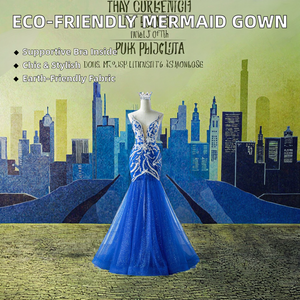 ชุดราตรียาวสำหรับผู้หญิง ดีไซน์หรูหรา เหมาะสำหรับงานแต่งงาน งานพรอม งานเลี้ยงต้อนรับ และโอกาสพิเศษ - Product Image 2