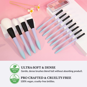 Ensemble de 12 pinceaux de maquillage YRX, multifonctionnels, pour fond de teint, poudre, blush, fard à paupières, vente en gros, ensembles de pinceaux de maquillage crème - Product Image 6
