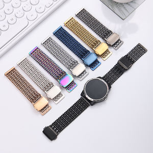 Compatible avec les nouveaux bracelets de montre GT5/GT6 en acier inoxydable, fermoir magnétique en forme de V, motif épis de blé, pour <span class=keywords><strong>Watch</strong></span> <span class=keywords><strong>5</strong></span> Pro - Product Image 4